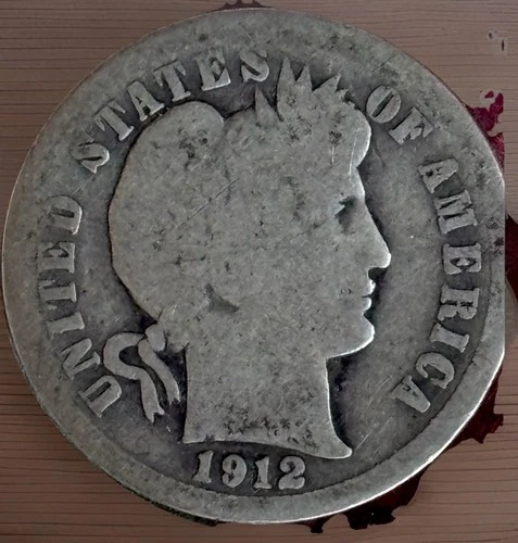 1912 Barber Dime Silver Business Strike 10C Circulated (00001)