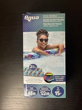 Aqua Inflatable Swimming Pool Noodle, 2 Pack Softek Fabric