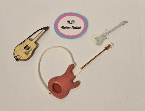 Vintage Doll 3 Guitar Lot Barbie 1978 Kenner Hardy Boys Shaun Cassidy & Clone