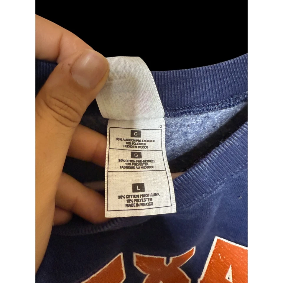 Пуловер мужской Texas Spirits Y2K 90-е Texas University одинарный стежок размер: L B10 - Изображение 4 из 4