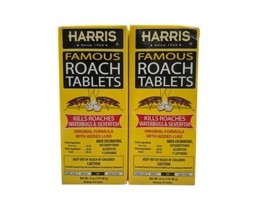 Roach Killer Tablets - Harris - EPA Approved - 6oz 145 Tablets - 2 Pack 2 Boxes