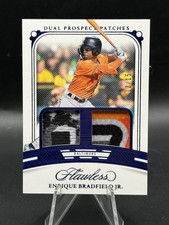 2024 Panini Flawless Enrique Bradfield Jr. Dual Patch Blue Sapphire /15 #DP-EB