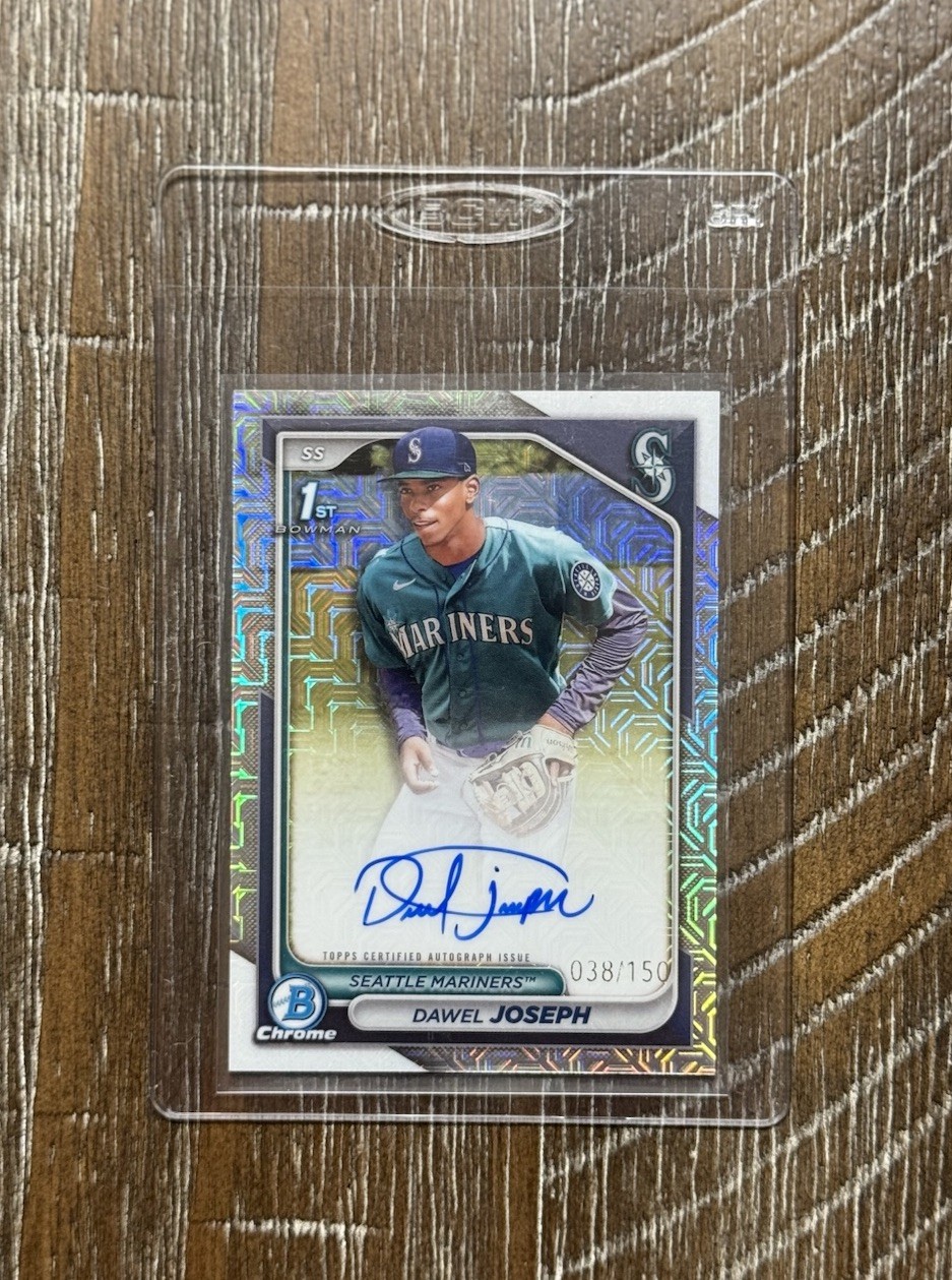 2024 Bowman 1st Chrome Pros HTA Choice Dawel Joseph #CPA-DJ Auto /150 Mariners