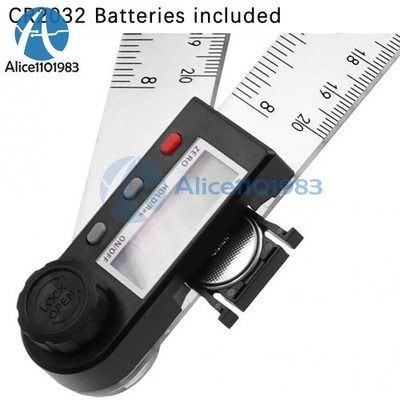 2 in 1 Folding Digital Angle   Ruler 0-360° Protractor Measure Gauge Tool #tp