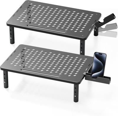Computer Monitor Stand Riser for Desk, 3 Height Adjustable PC Laptop TV Desktop