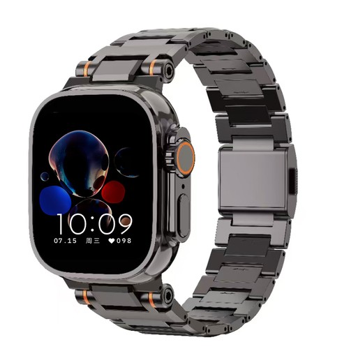 Bracelet en acier inoxydable fermoir magnétique pour Apple Watch Ultra/2 10 9 8 7 6 5 4 3 2 - Photo 14 sur 15