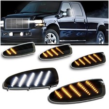 Smoke LED Side Mirror Marker Lights Kit for Ford F250 F350 F450 F550 F650 Sup...
