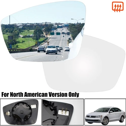 2PCS Side Wing Mirrors Glass Heated For VW Passat Jetta Beetle 2011-2019 RH LH