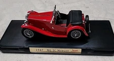Road Signature 1947 MG TC Midget 1:18 Scale Deluxe Edition Car. Die-cast Red