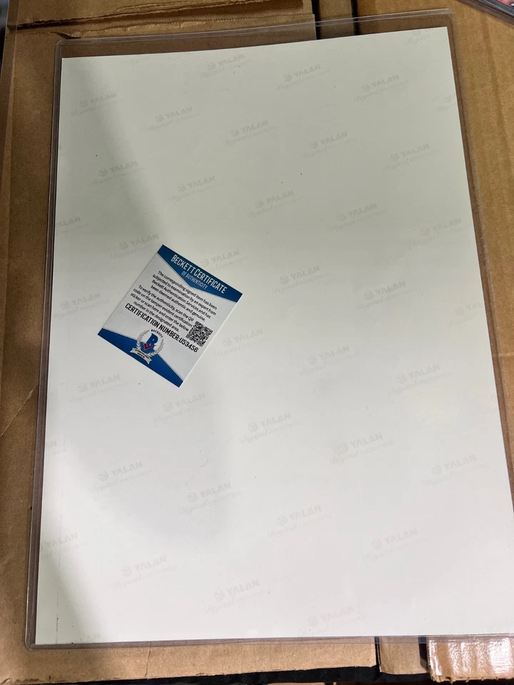 Foto autografiada firmada por David Beckham del Manchester United 8x10 Beckett BAS Foto 2 de 2