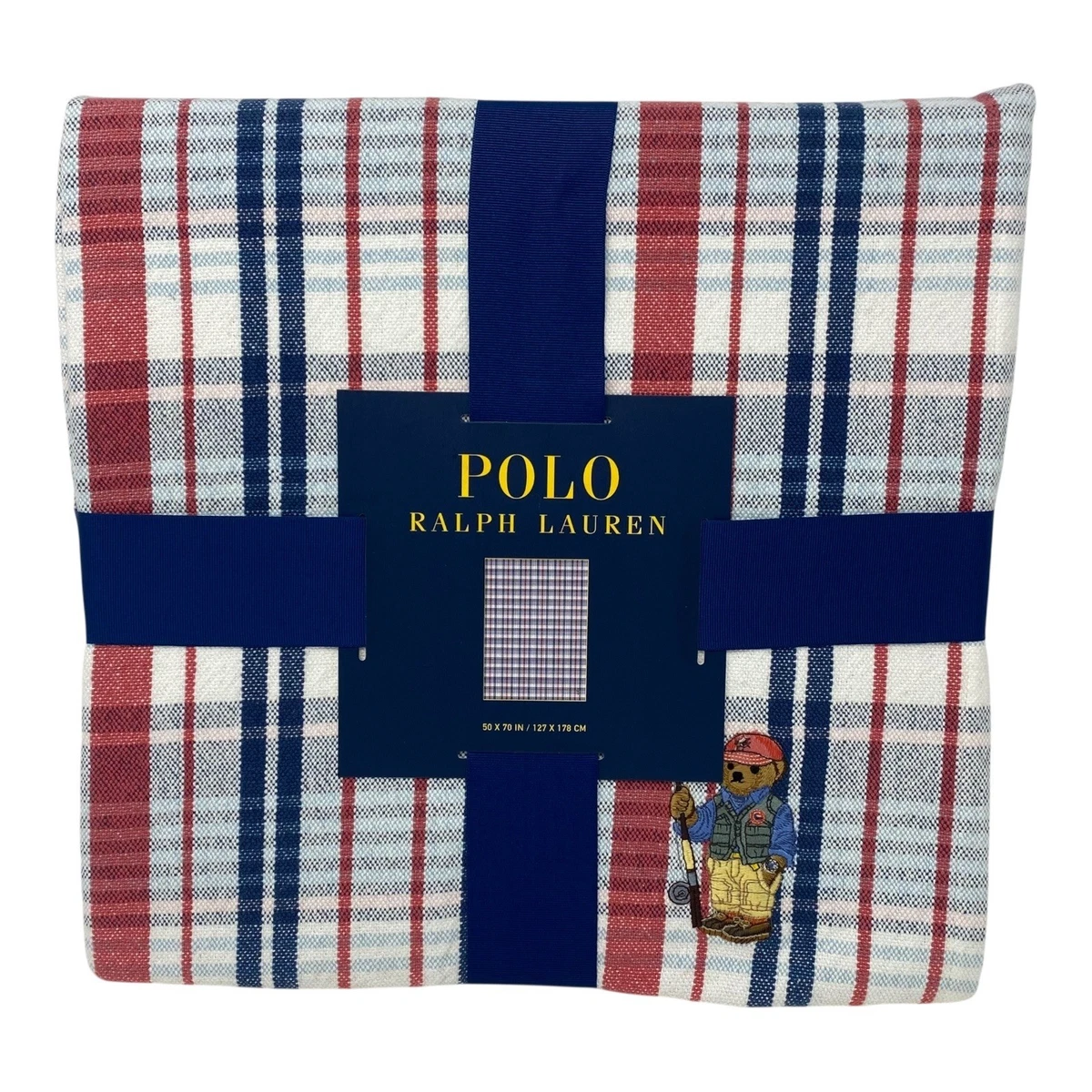 Manta Azul Marino Pure Country US - Tamaño 70 X 54 Cm, Suave Y Cálida