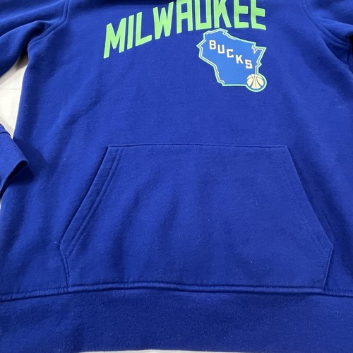 Milwaukee Bucks Hoodie Sweatshirt City Edition NEW ERA Size Med NBA Limited - Picture 14 of 16