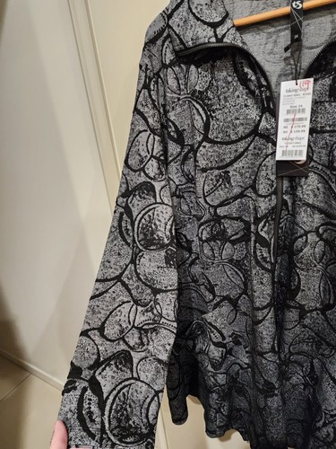 Taking Shape Black & Grey Jacquard Jacket Size 24 *BNWT* - Picture 6 of 10
