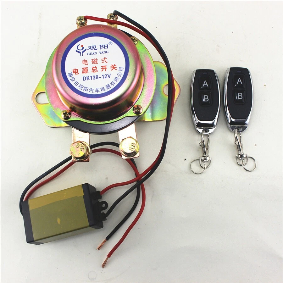 Car Battery Switch Solenoid Valve Terminal Master Kill System+2x Remote Control — 第 4/4 张图片