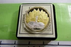 1996 OLYMPICS ATLANTA CANON USA BASKETBALL TEAM 999 SILVER GOLD COIN COA 7AS5