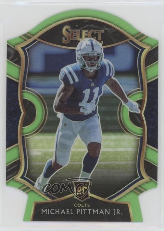 2020 Select Concourse Neon Green Prizm Die-Cut Michael Pittman Jr Rookie RC 0b02