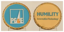 PG&E Humility IT Challenge Coin, Gold - Plated Collectible Token _13