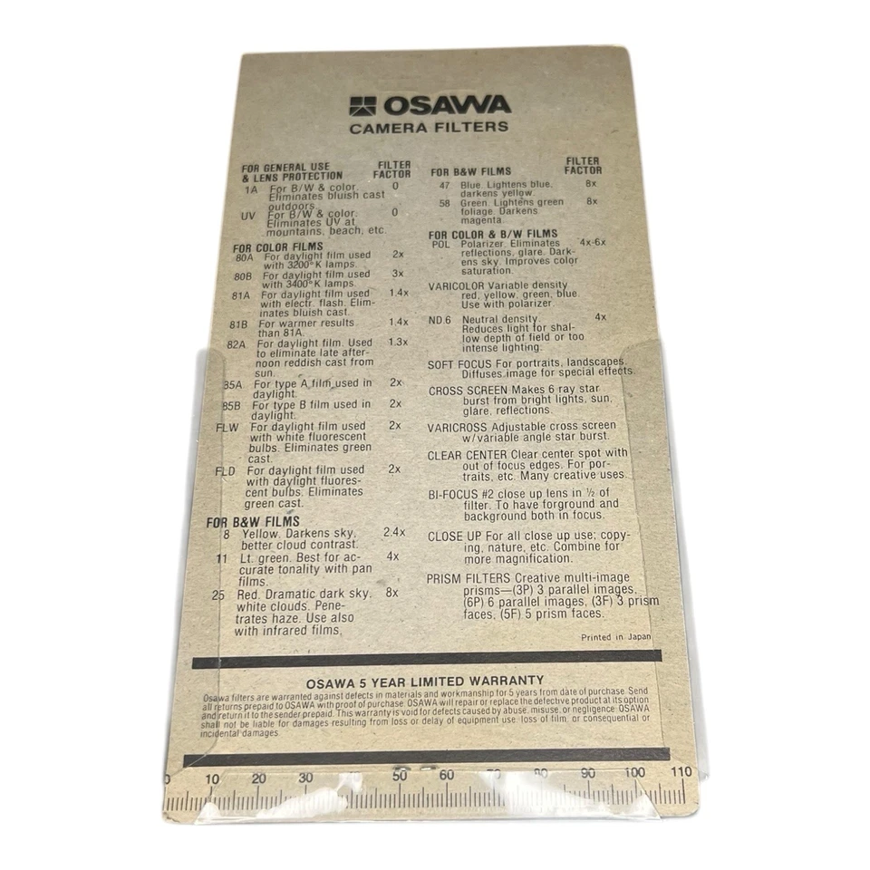 VTG NOS Osawa Camera Filter 49mm Close Up #2 Japan (Olympus Minolta Pentax) - Image 2 of 2