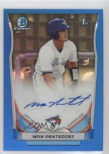 2014 Bowman Draft Chrome Pick Blue Refractor /150 Max Pentecost #BCA-MP Auto 0c6