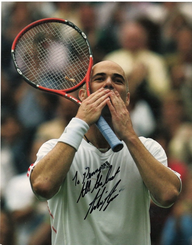 ANDRE  AGASSI   AUTOGRAPH   8  X  10