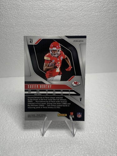 Xavier Worthy Silver Prizm No.42 - Picture 2 of 2
