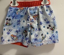 Swim Shorts Disney little boy toddler Mickey Mouse size 6-12month Red/white/blue
