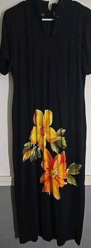 Willy's New York Vintage 80er 90er Y2K Qipao asiatisch inspiriertes Maxikleid Damen 14 - Bild 2 von 13