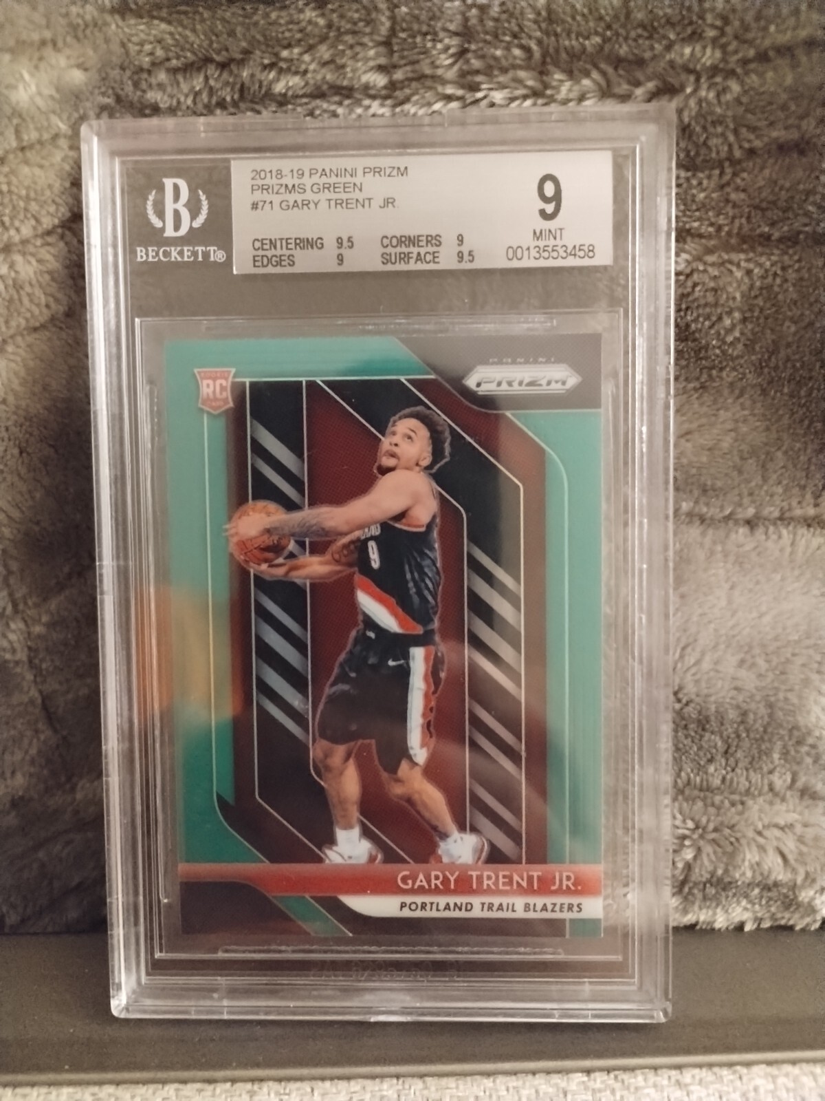 2018 Prizm 71 Gary Trent Jr Green Rookie Card RC BGS 9