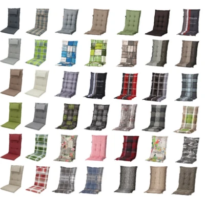 VERSCHIEDENE HERSTELLER Hochlehner Auflagen Gartenstuhl 6 ER SET Sitzkissen für Sessel Kissen Polster