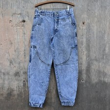 VGC Vintage VTG Retro 1980s APPARATUS STONEWASHED Blue Denim Jeans Boys 16 XXL
