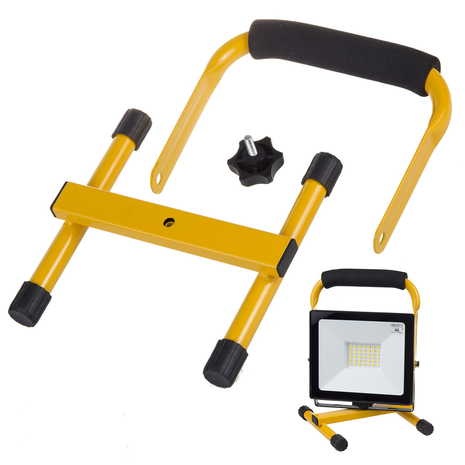 Lampe halogène de chantier blanche 50W MCE550 avec support