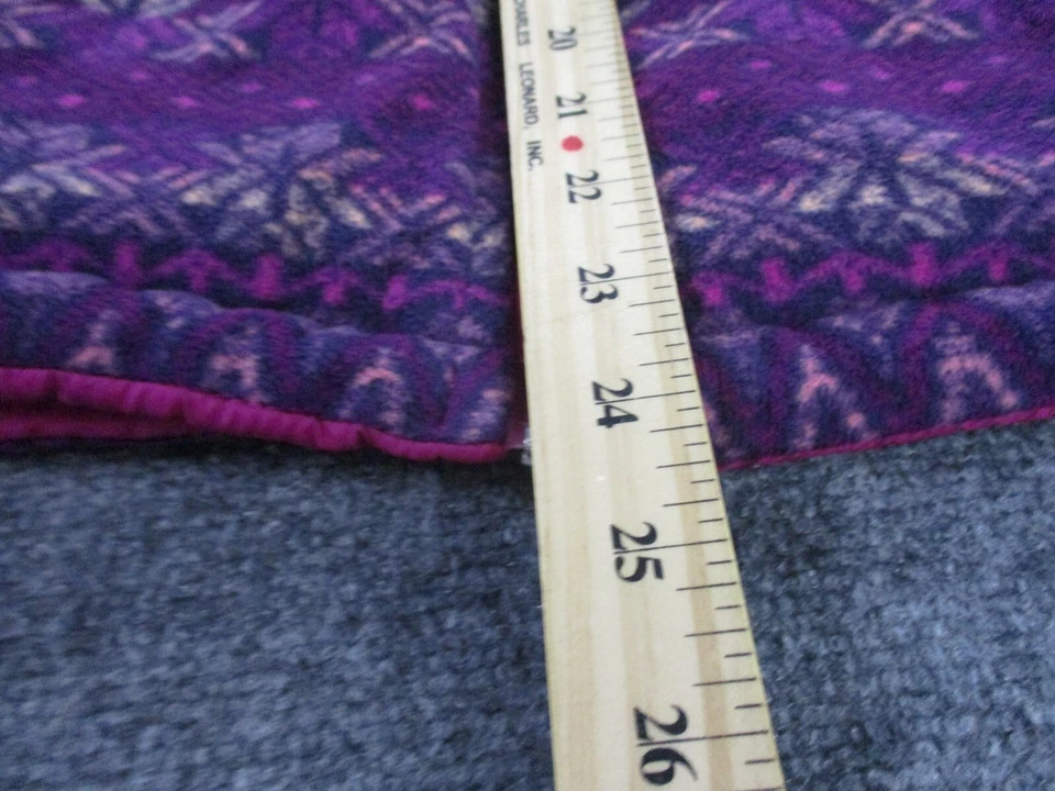 Columbia Chaleco Chaqueta Niñas M 10 12 Púrpura Puffer Azteca Polar Reversible Juvenil Foto 4 de 4