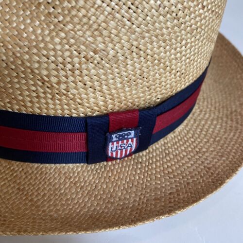 Polo Ralph Lauren 2008 US Olympics Straw Hat U.S. Made. Unique , Rare Medium - Picture 2 of 8