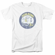 Dum-Dums Pop Parade T Shirt Mens Licensed Sucker Lollipop Candy White