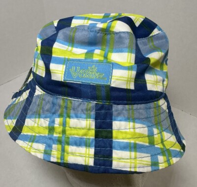 帽子 Y-3 bucket hat -blue/gray color UV Skinz Bucket Hat Reversible Sun UPF 50+ Beach Blue Plaid Lime