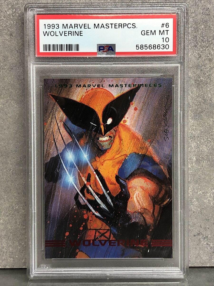 PSA 10 🔥 1993 Marvel Masterpieces #6 Wolverine Gem Mint PSA 10 🔥 1993 Marvel Masterpieces #6 Wolverine Gem Mint