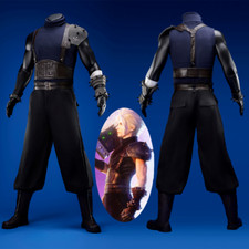 Final Fantasy VII Remake Cloud Strife Costume Cosplay Suit Blue Version