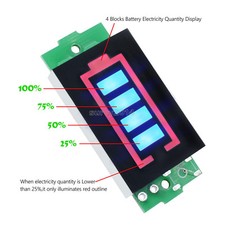 3S Lithium Battery Capacity Indicator Module 12.6V Blue Display Power Tester New