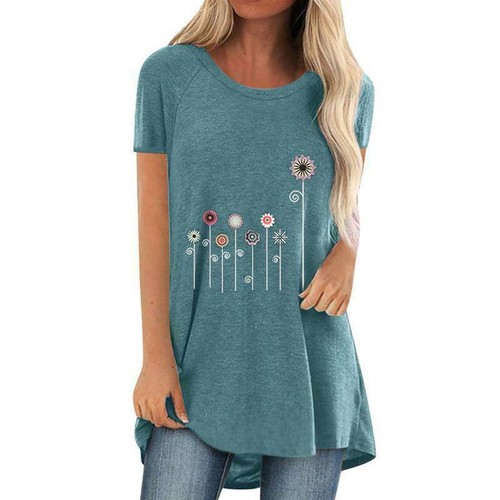 Womens Ladies Casual Tunic Long Tops Autumn Tee T-Shirts Blouse Loose Plus Size. - Bild 36 von 51