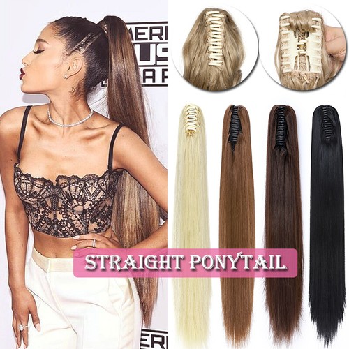 100% NATURAL Thick Claw Ponytail Wavy Hair Extensions Feels Real Fake Hair Piece - Picture 9 of 67