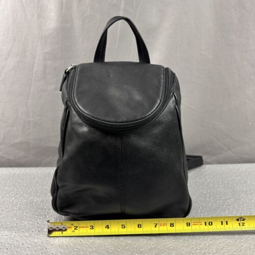 Tignanello Hobo Leder Schwarz Rucksack Handtasche - Bild 18 von 23