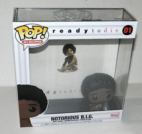 FUNKO POP ALBUM NOTORIOUS BIG READY TO DIE HARD CASE PROTECTOR  #01 NICE SET