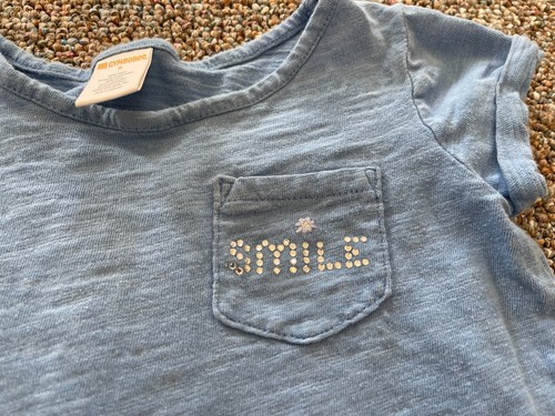 Gymboree Girls Blue Smile Top Size 5 - Picture 2 of 3