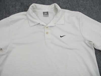 VINTAGE Nike Polo Shirt Mens Adult Large White Golf Golfer VINTAGE Nike Polo Shirt Mens Adult Large White Golf Golfer