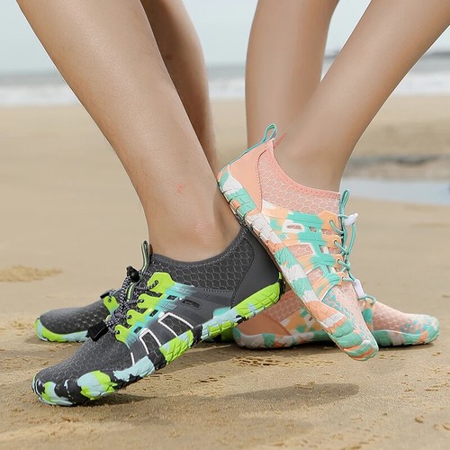 Men Women Water Shoes Upstream Wading Swimming Barefoot Five Fingers Aqua Shoes - Picture 4 of 36