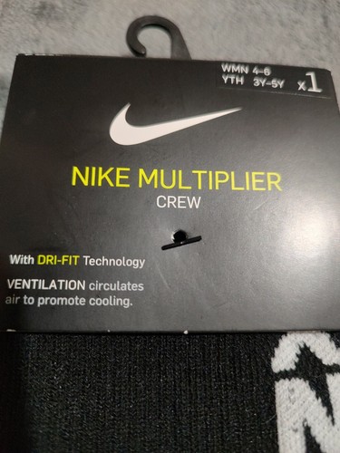 NIKE TEAM KENYA MULTIPLIER SOCKS CK6014-010 BLACK/ GREEN Youth 3Y-5Y Women's 4-6 - Picture 6 of 8