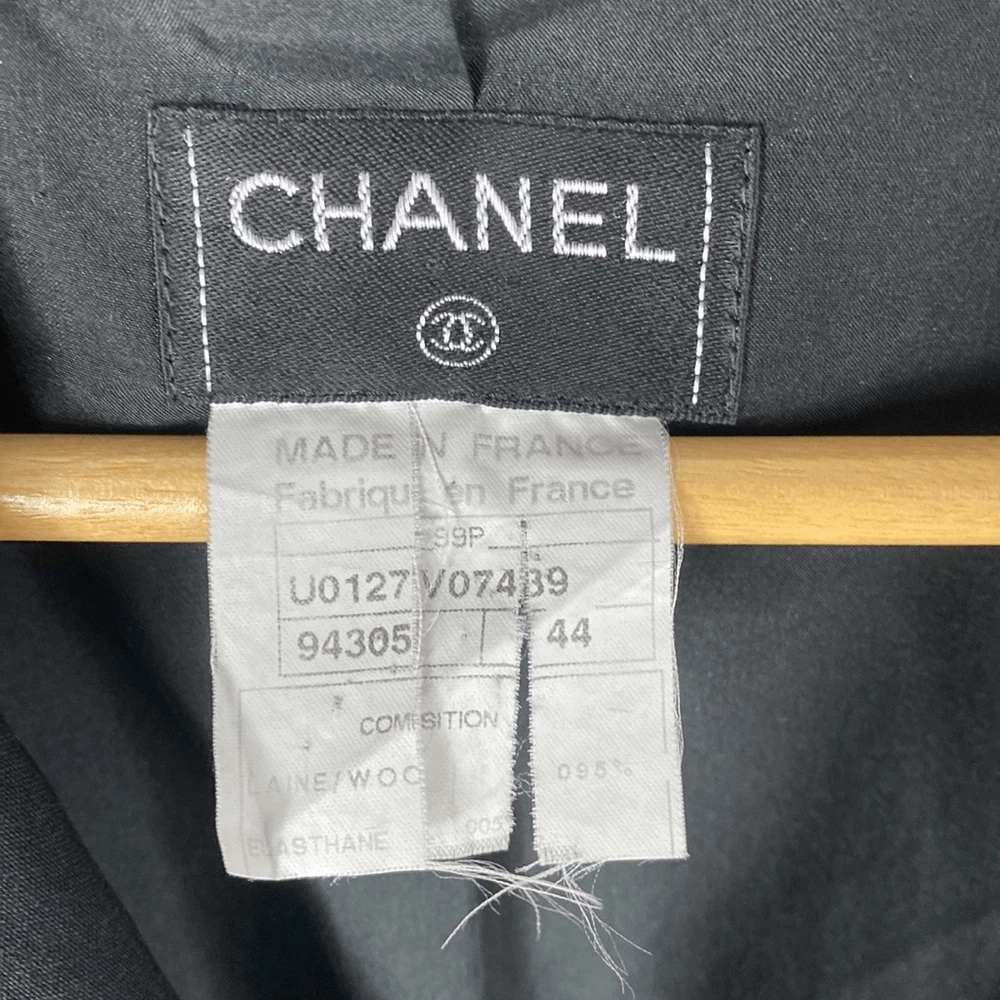 Blazer vintage Chanel lana nero taglia 44