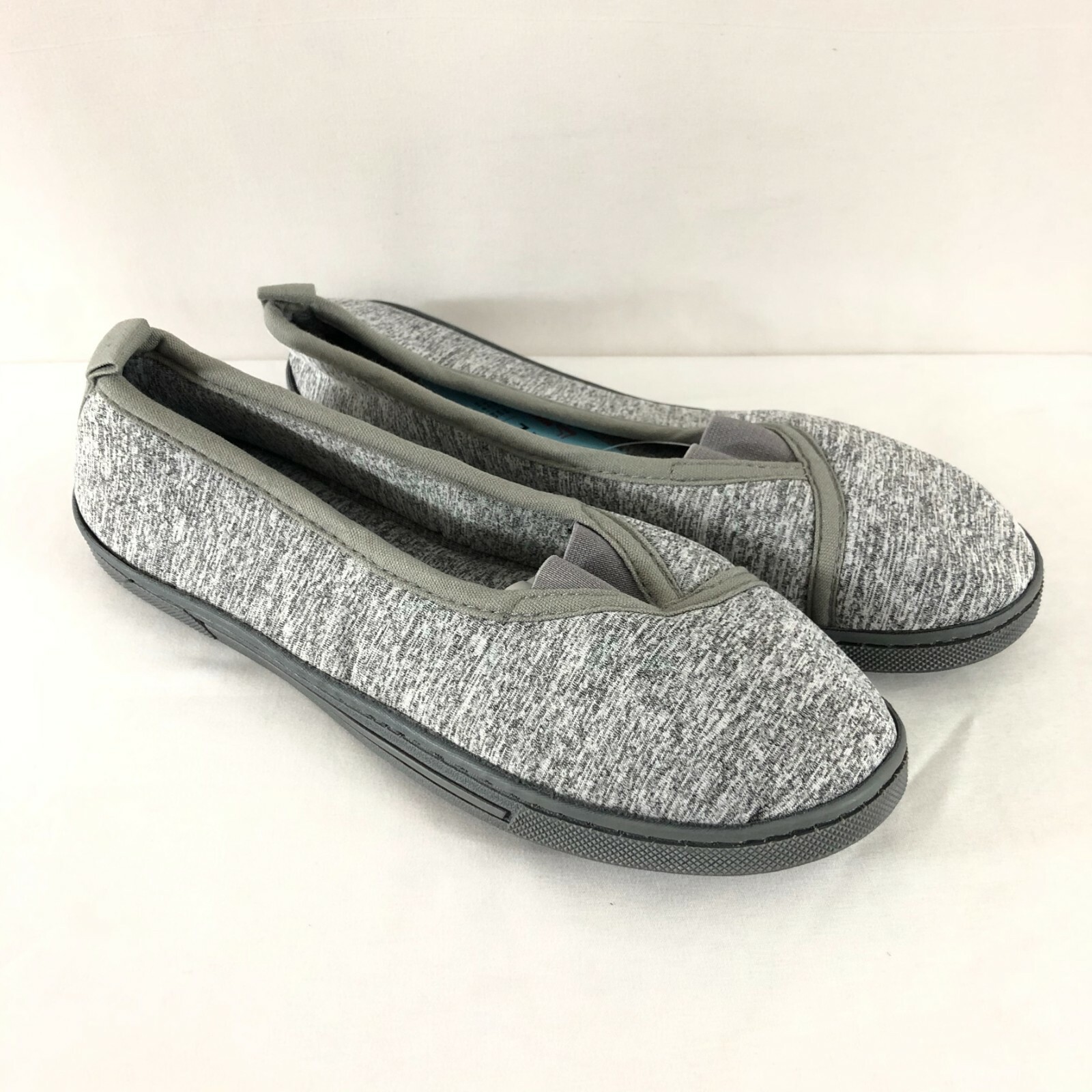 Power Rich Womens Slippers Fabric Soft House Shoes Heathered Gray 9-10-image