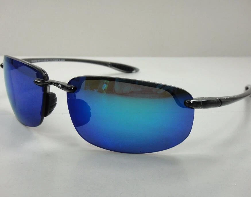 NUEVO EN CAJA Gafas de sol polarizadas sin montura Maui Jim HO'OKIPA 407-11 gris humo-azul Hawaii Foto 3 de 4