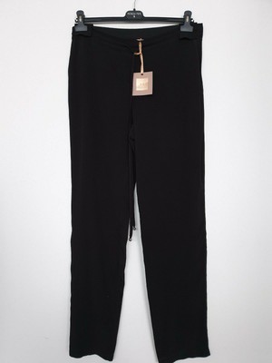 PANTALONE DONNA CON TASCHE FAUSTA SANTI MYF 12G410 17415 NERO MADE IN ITALY NUOV